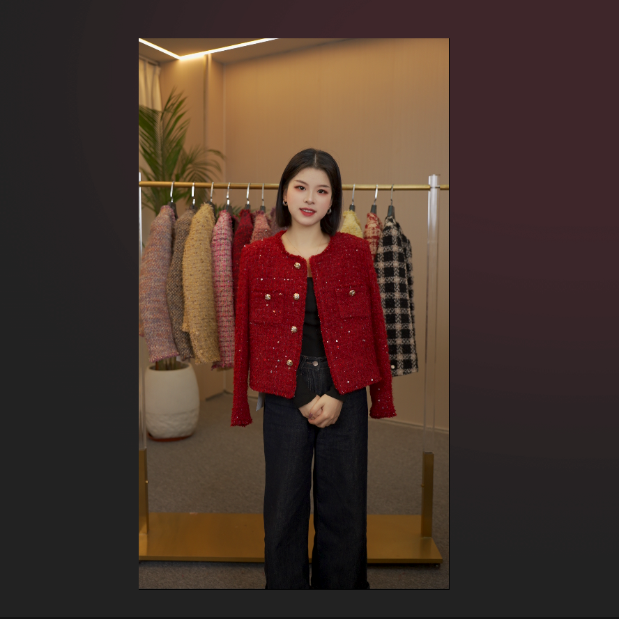 【新年红+90白鹅绒】MSSY美舒尚衣、小香风时尚轻奢百搭短外套90030