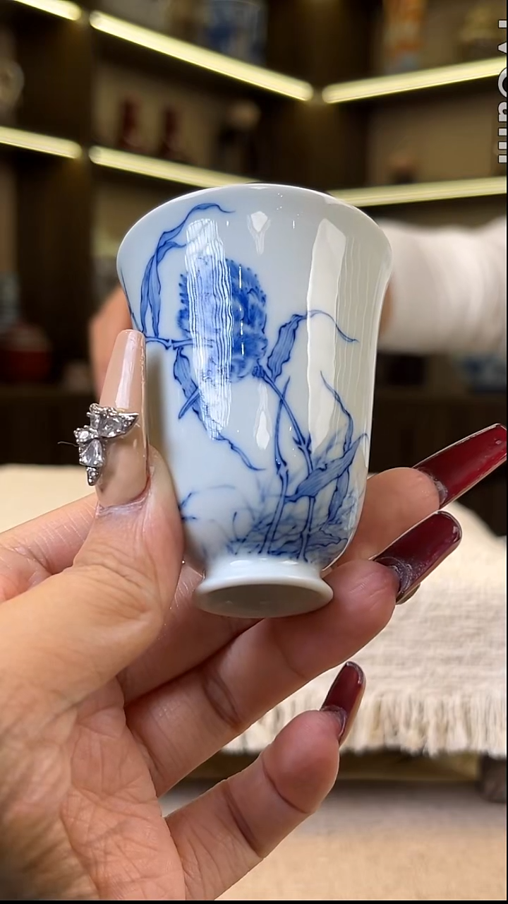 瓷片景德镇毛仔柴窑杯