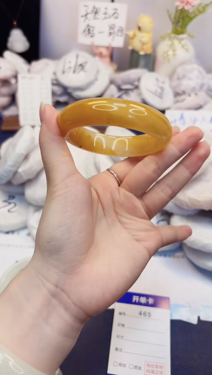 【闪购商品】石英质玉手镯未镶嵌465-财气镯-圈口58