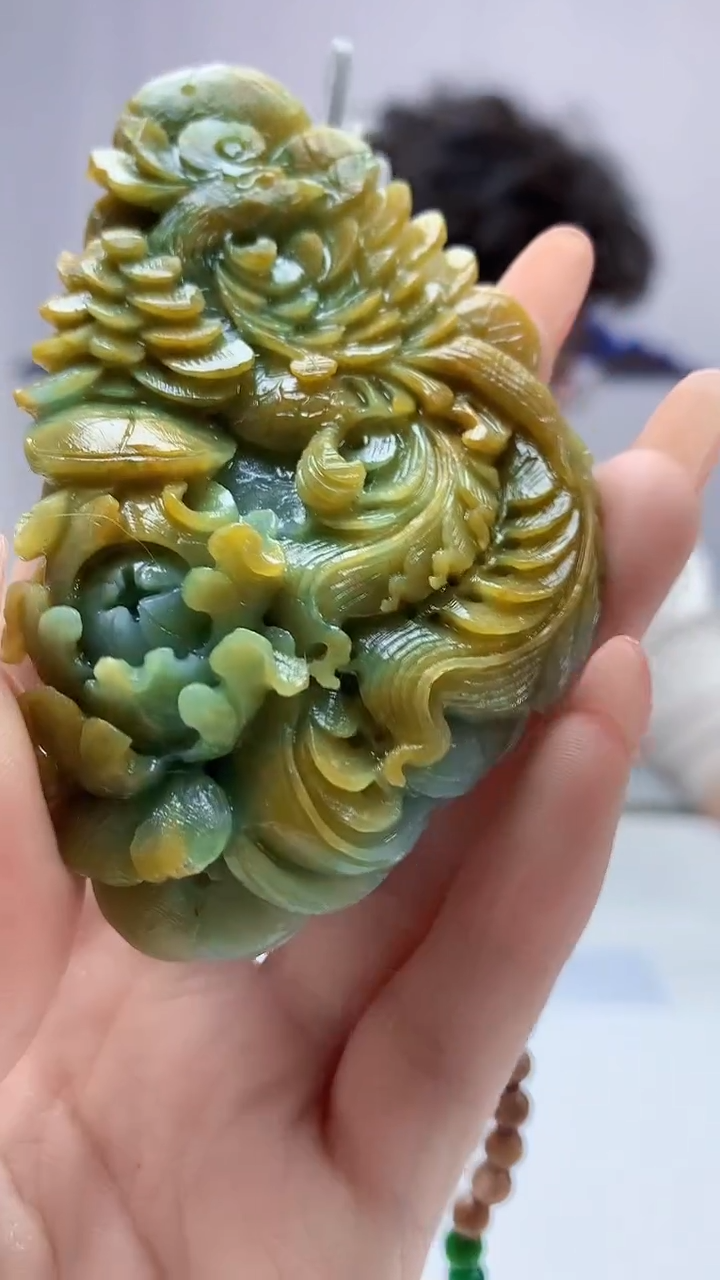 【闪购商品】定制翡翠未镶嵌4688DD-毛货挂件赠珠链3