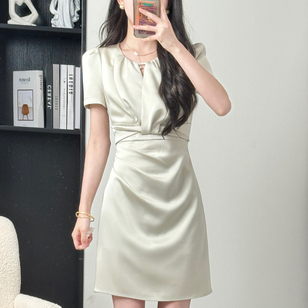 年终请沧/2025法式清凉气质温柔短款女装连衣裙 2729 QC