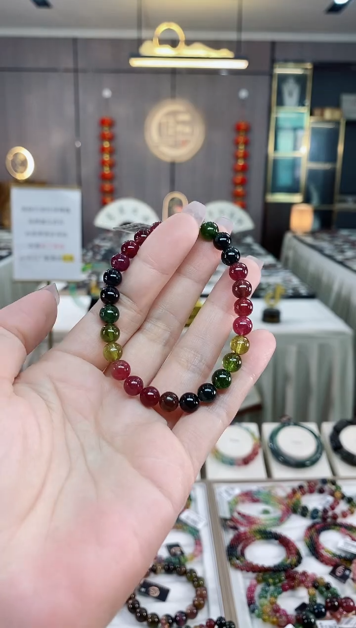 【闪购商品】碧玺单圈手串7mm+未镶嵌（多样性发一条）hon