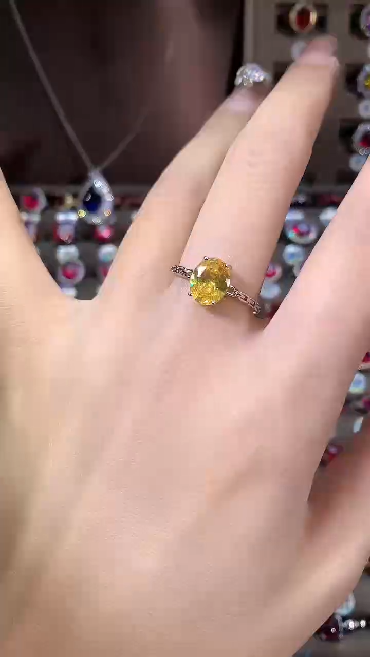 银S925镶嵌戒指碧玺79