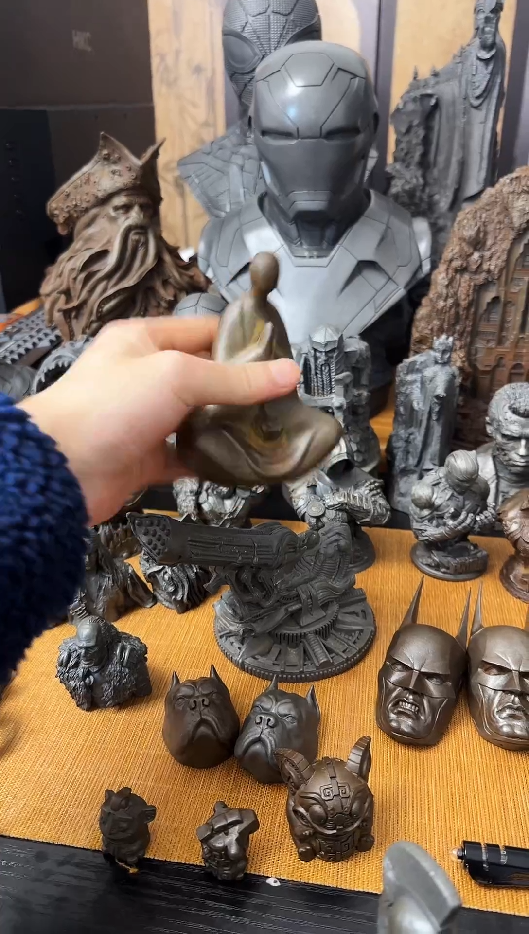 铁实心铁艺摆件~~插香无相佛（锈色）