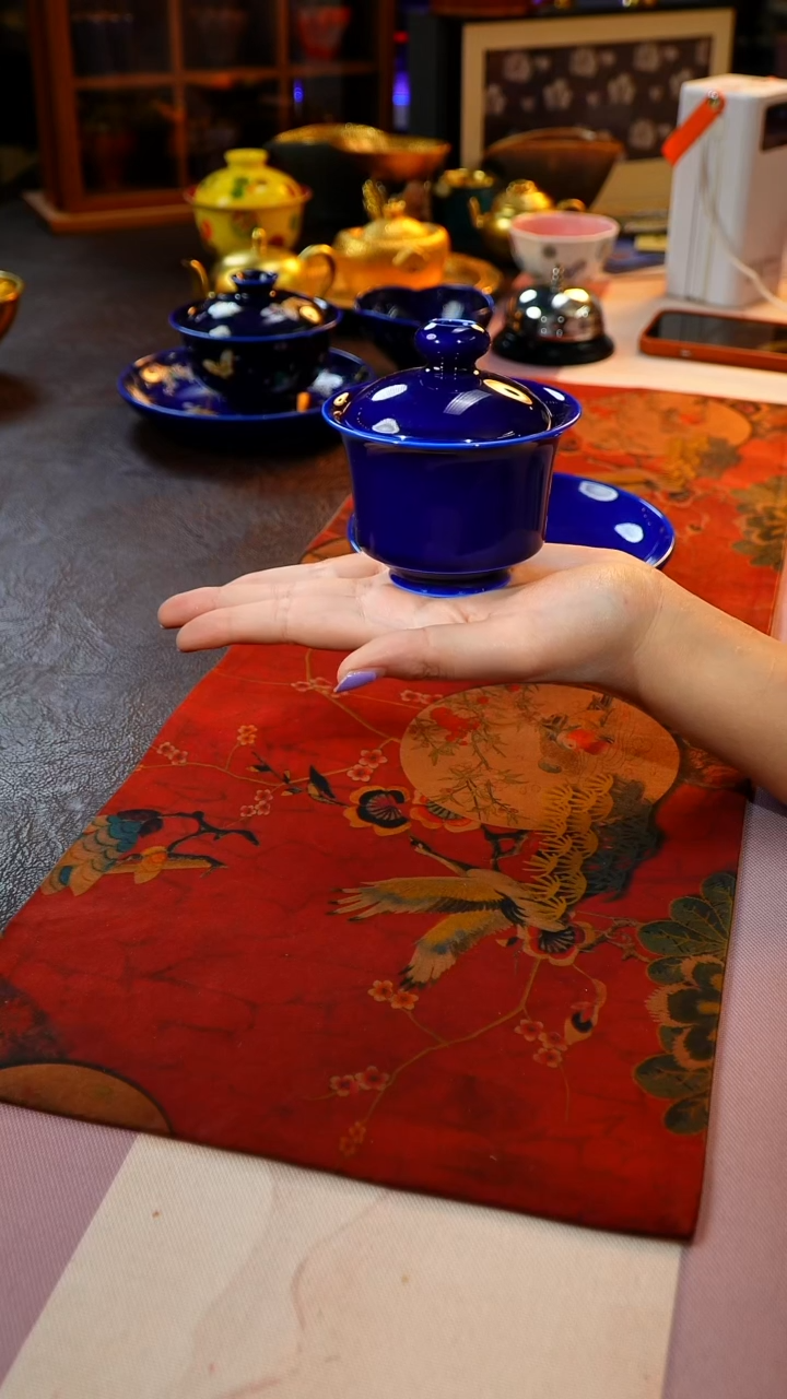 茶杯紫砂【宜景窑系列】盖碗