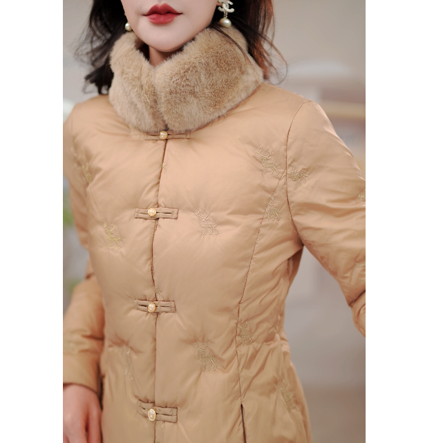 【甄选大朵鸭绒】2025杭州原版正品保暖气质减龄修身羽绒服女