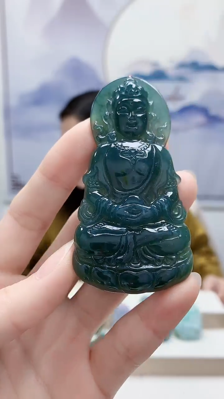 未镶嵌定制翡翠4852ry-毛货挂件226