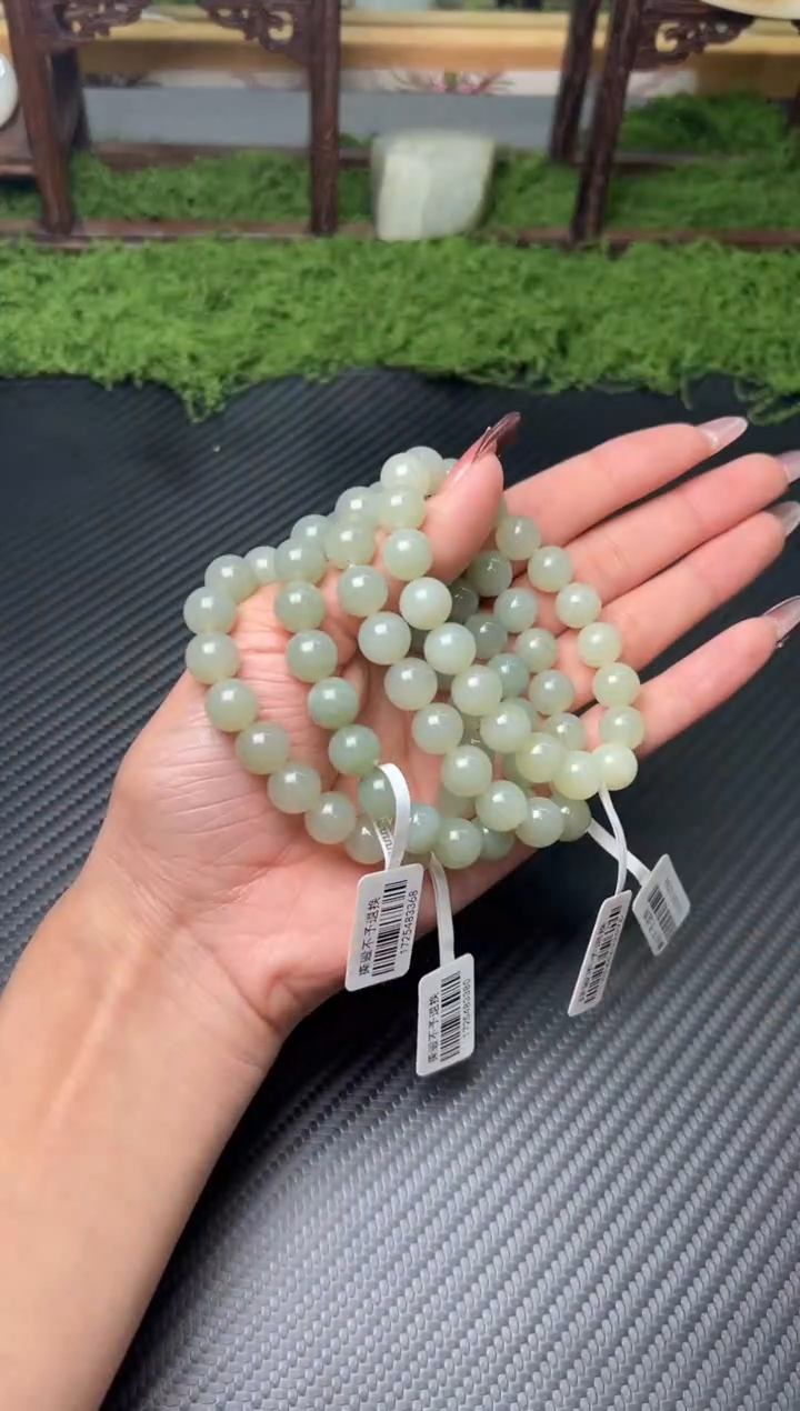 未镶嵌手串和田玉且末微色差近矿卡10多样性发货拍一发一（福利品）