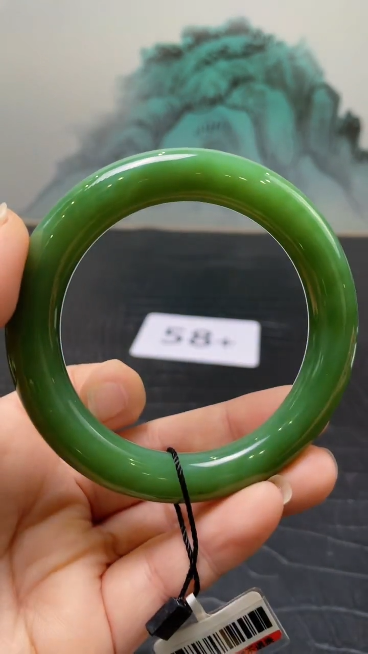 未镶嵌手镯和田玉（碧玉）海***泪58+