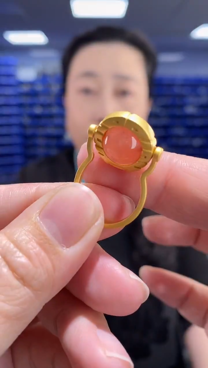 银S925镶嵌戒指玛瑙/玉髓JZ3878