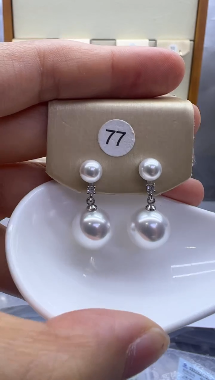 未镶嵌耳饰淡水珍珠77