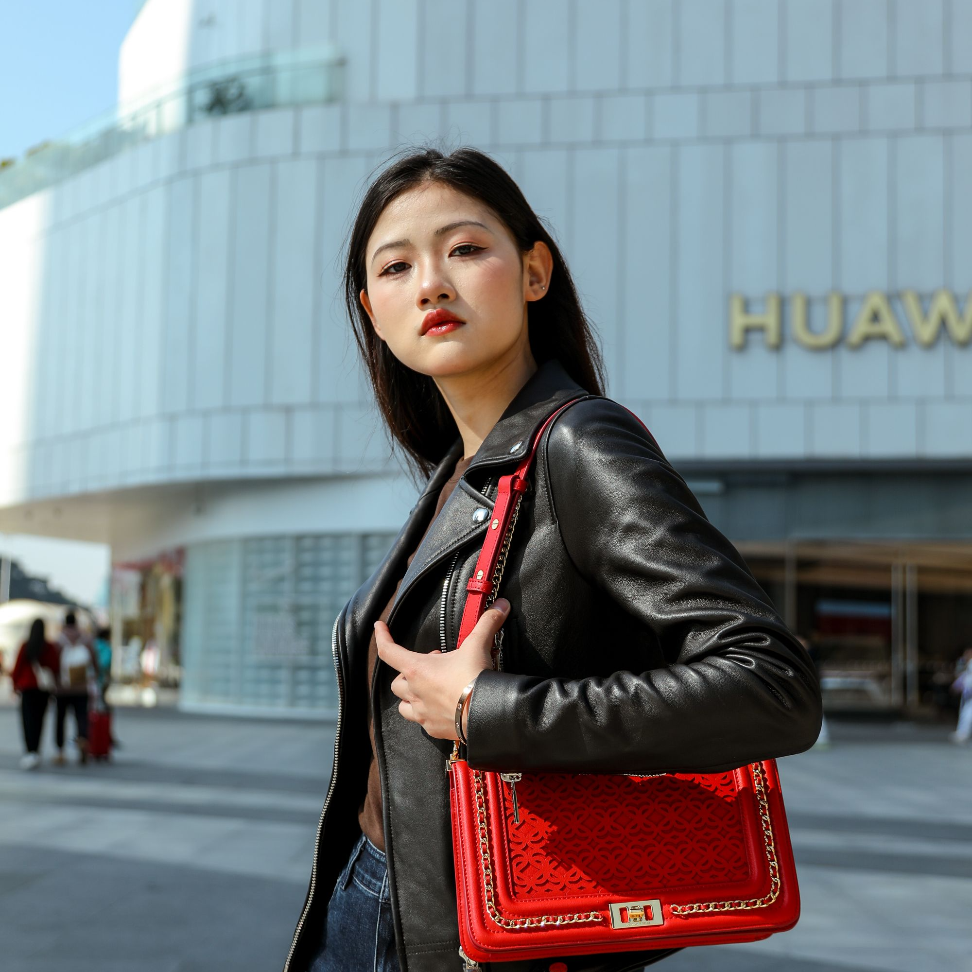 时代双鱼时尚女士日常通勤单肩斜挎女包AC01~100