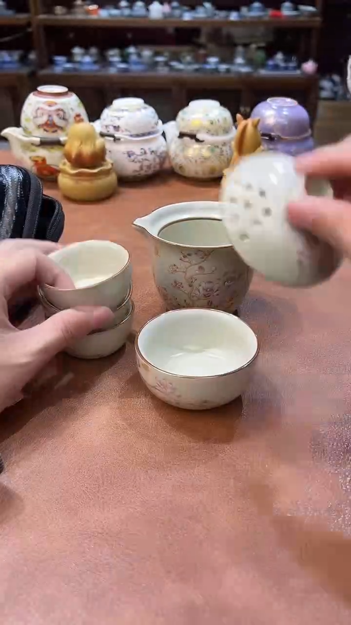 真的很便宜会开片的旅行茶具