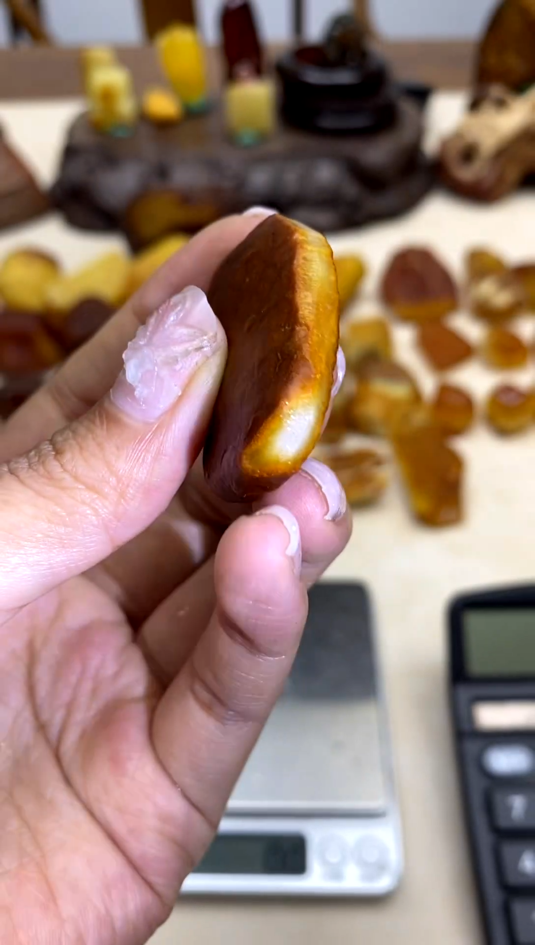 琥珀未镶嵌珠宝奇石天然琥珀蜜蜡原石