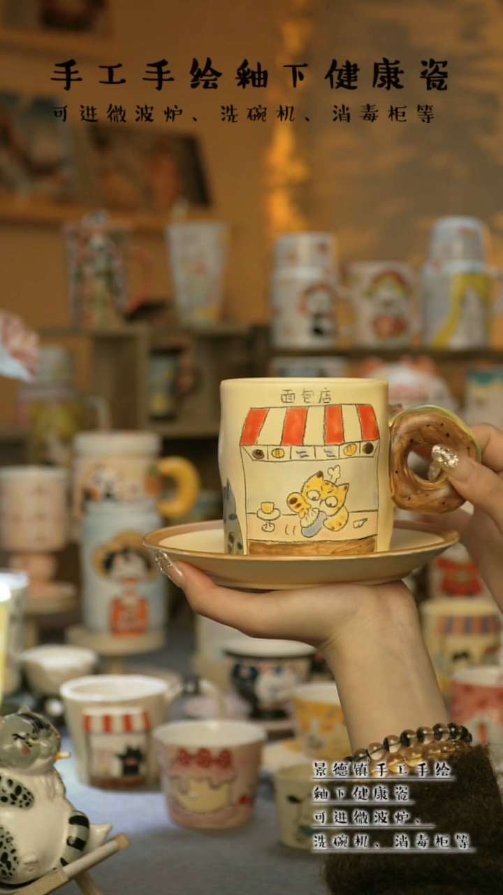 【闪购商品】杯景德镇高温釉下彩陶瓷&A772