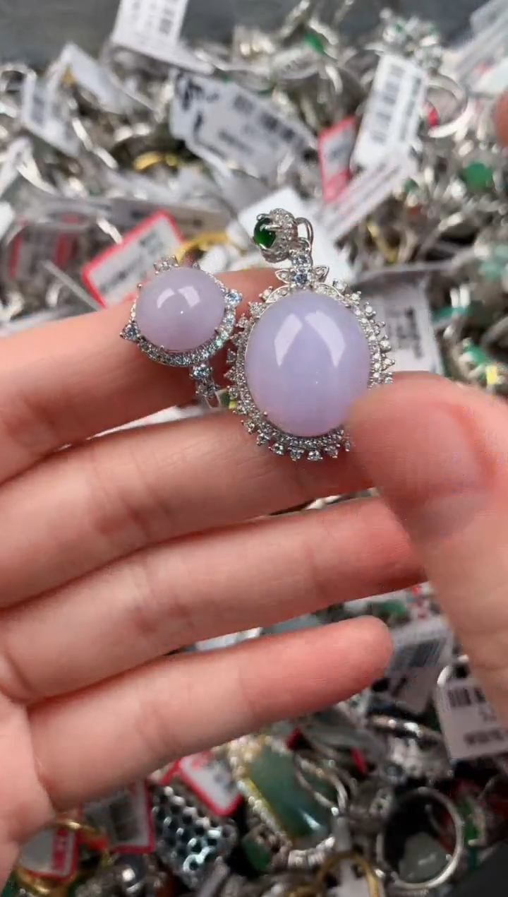 银S925镶嵌戒指翡翠9                   1