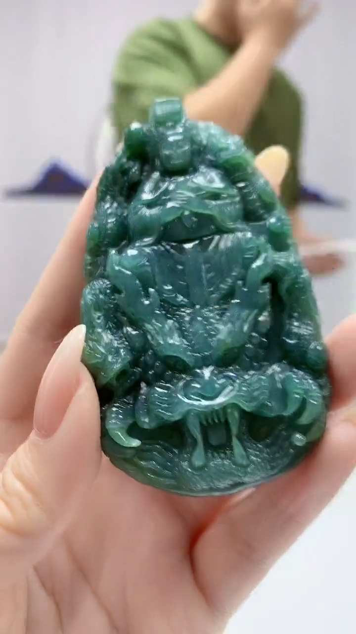 【闪购商品】定制翡翠未镶嵌4688DD-毛货挂件110