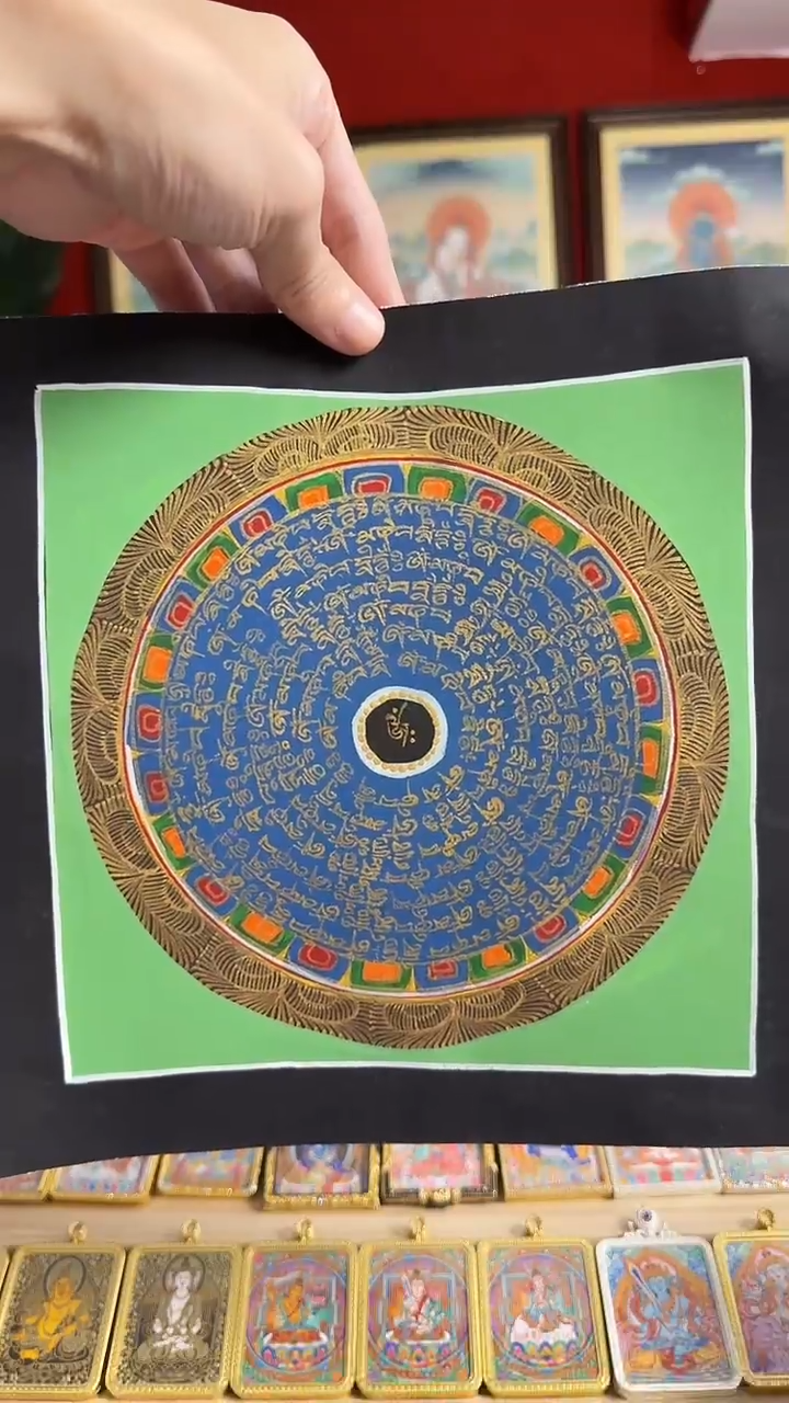 吊坠小房子-热贡纯手绘