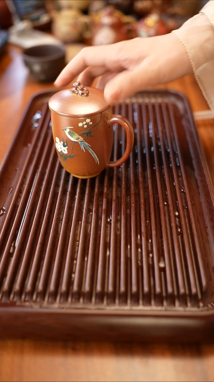茶壶紫砂柴烧 盖杯  