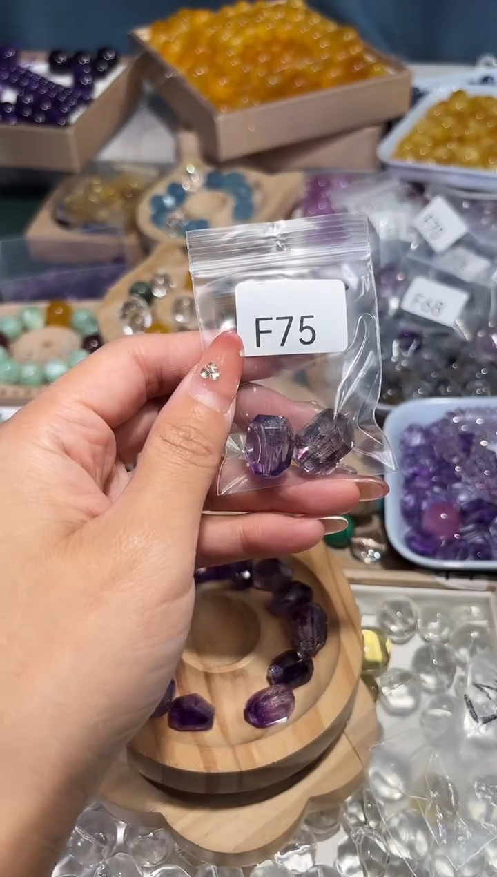 未镶嵌手串水晶夏***猫F75紫超七随行2颗拍2
