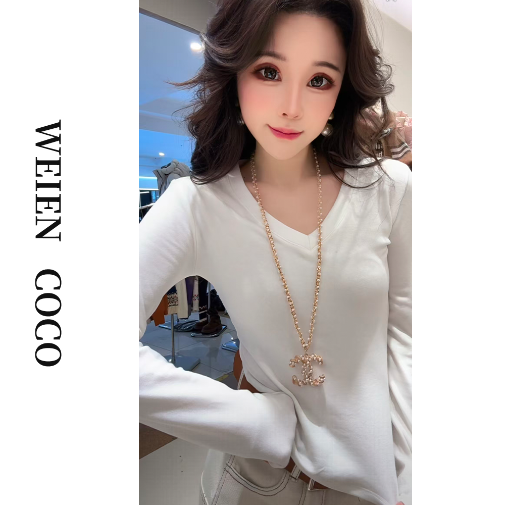 【薇恩COCO】长袖上衣打底修身套头新款打底衫S6361