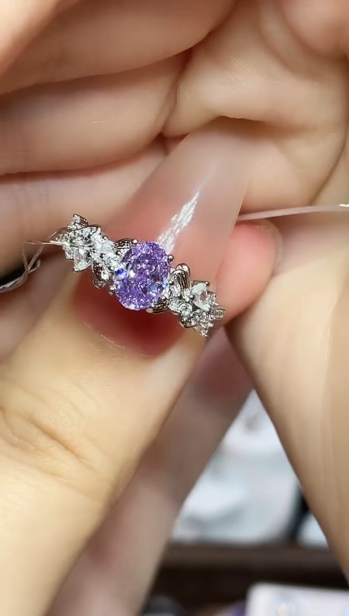 合成立方氧化锆925银编号F0120 戒指