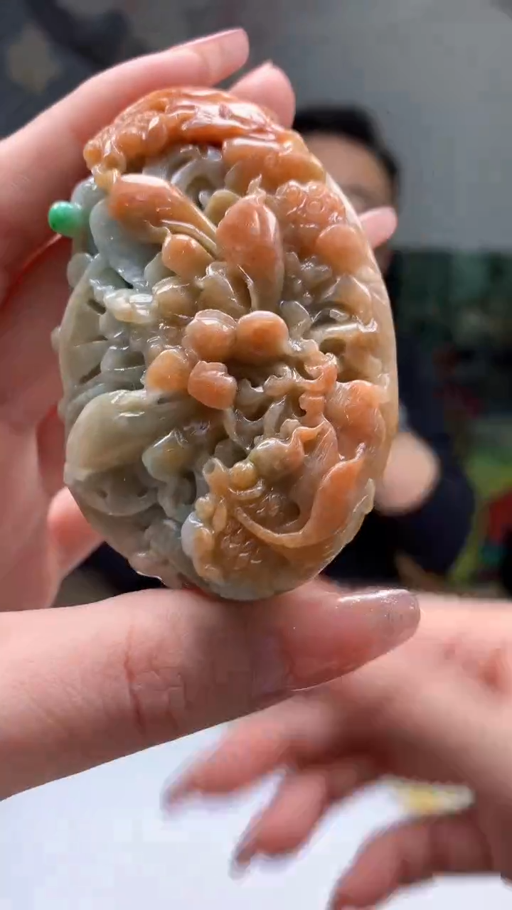 【闪购商品】定制翡翠未镶嵌1044ry-毛货挂件34