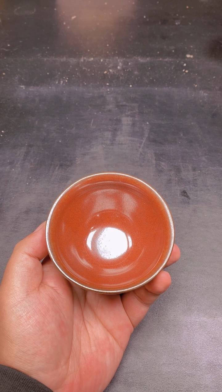 茶盏牛血红束口 精美主人杯 