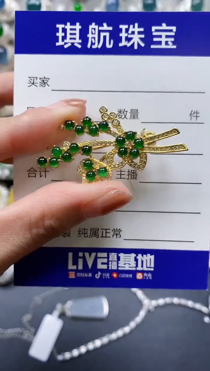 【闪购商品】翡翠颈饰银S925镶嵌0656