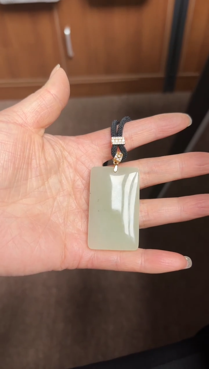 吊坠(赠链)银S925镶嵌和田玉Z-25