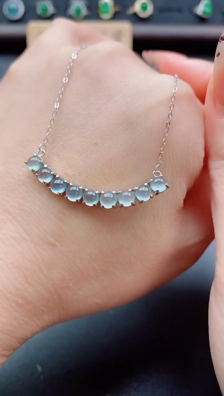 套链银S925镶嵌翡翠1