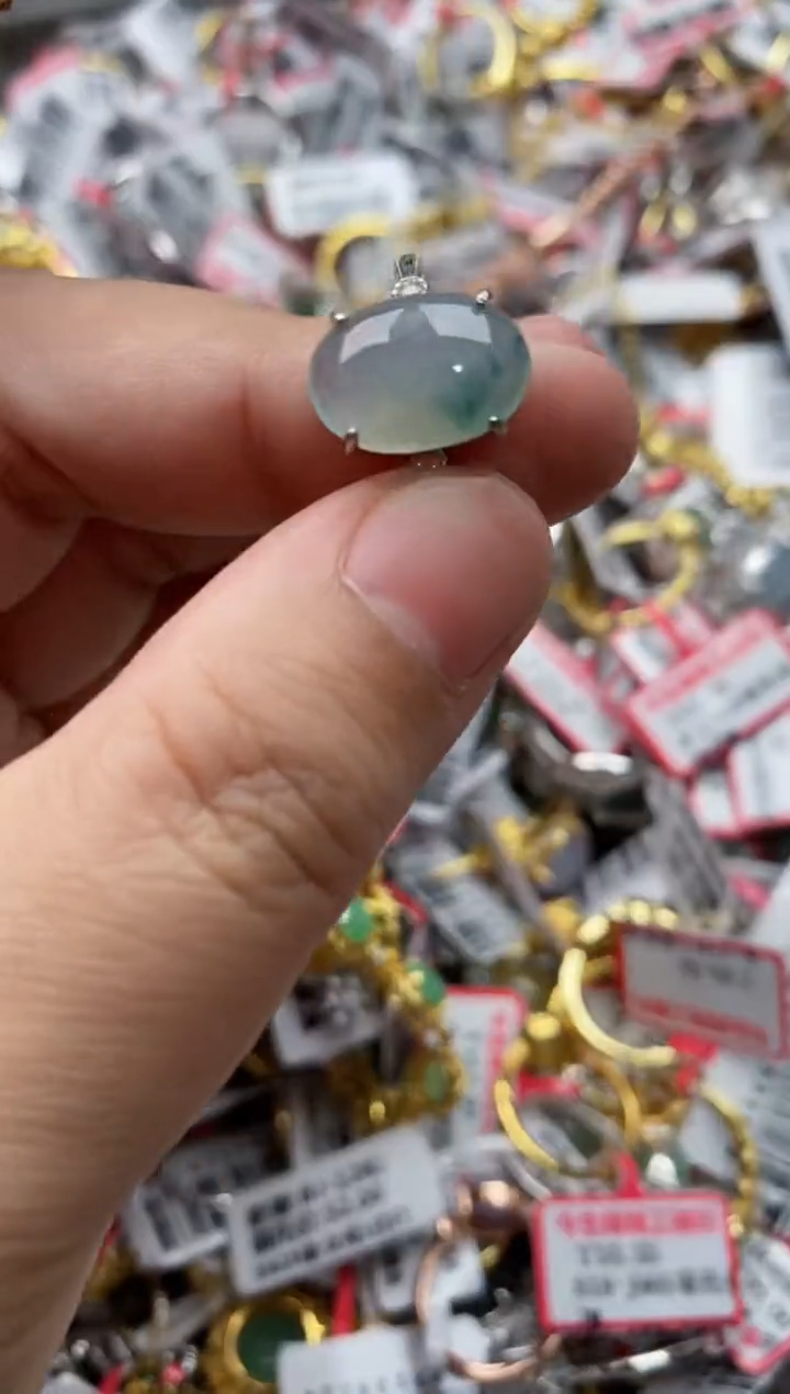 【闪购商品】翡翠戒指银S925镶嵌2222222--3