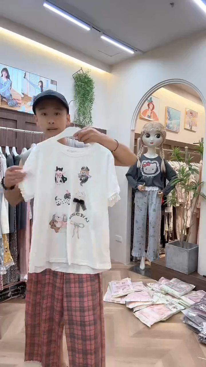 棉小熊半袖长裤L号130斤以下