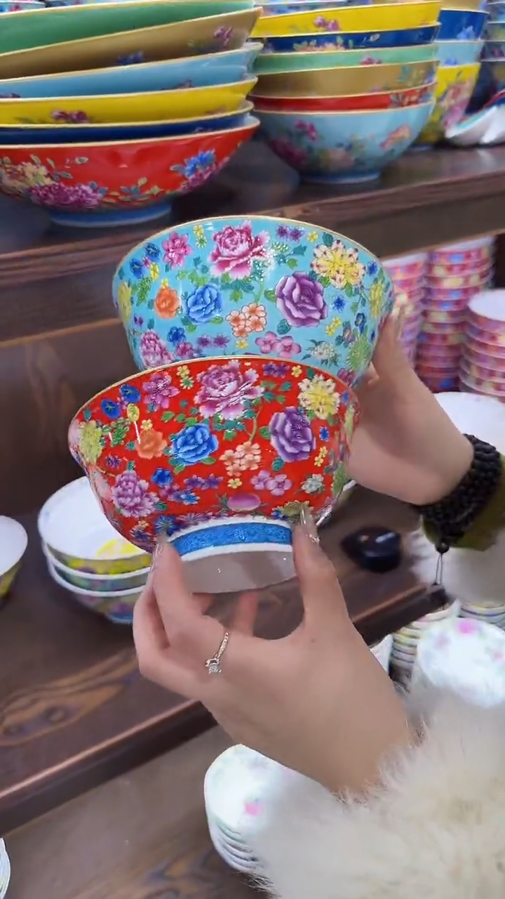 【闪购商品】瓷片 6英寸面碗2个 景德镇陶瓷【秦坊