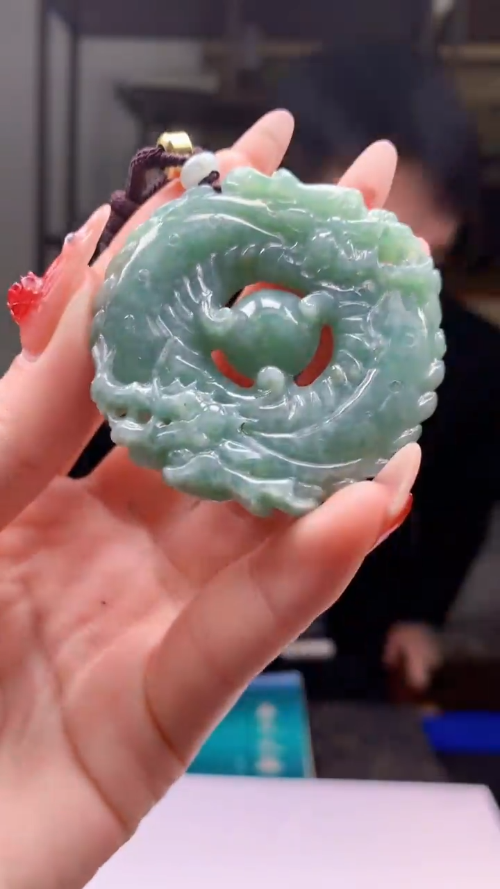 【闪购商品】定制翡翠未镶嵌1044ry-毛货挂件48