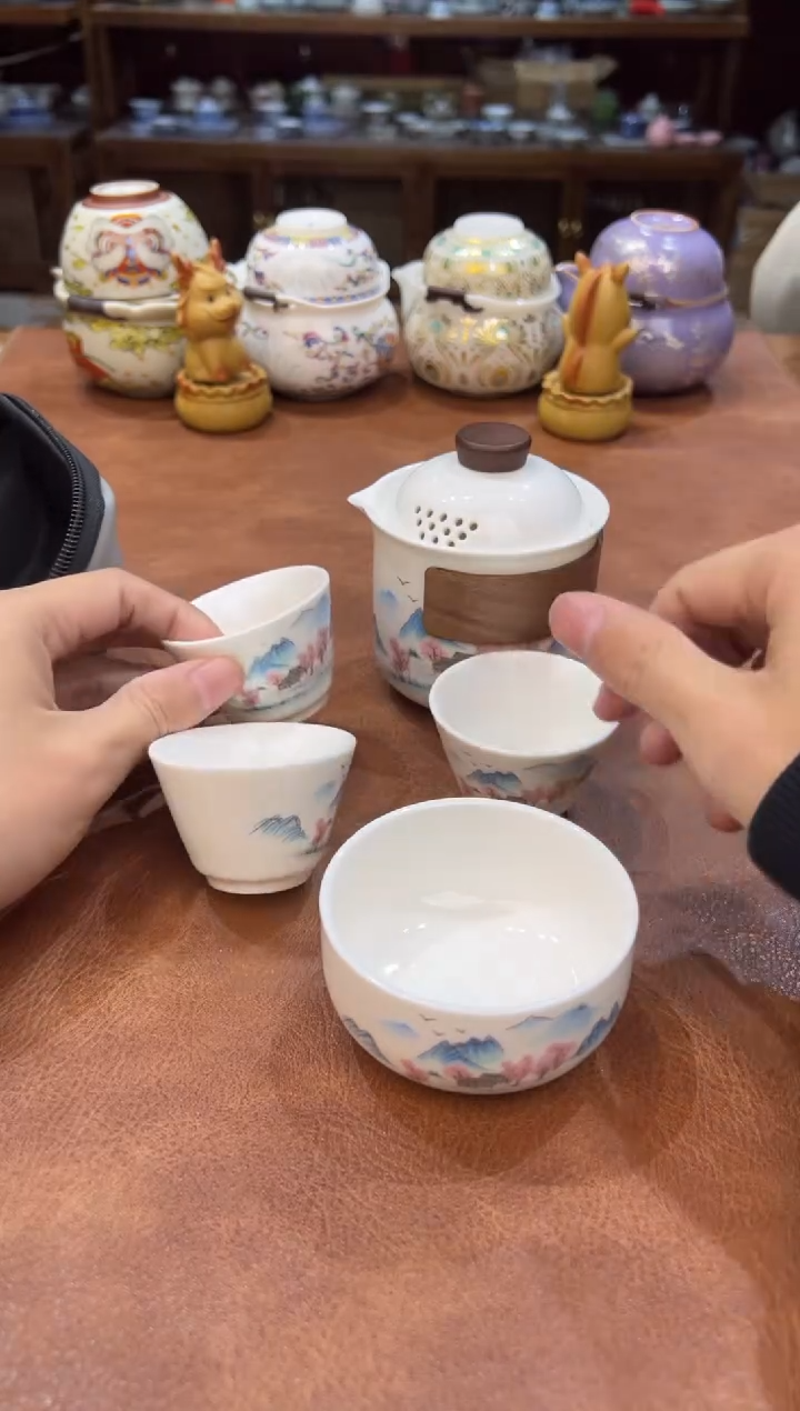 真的很便宜会开片的旅行茶具