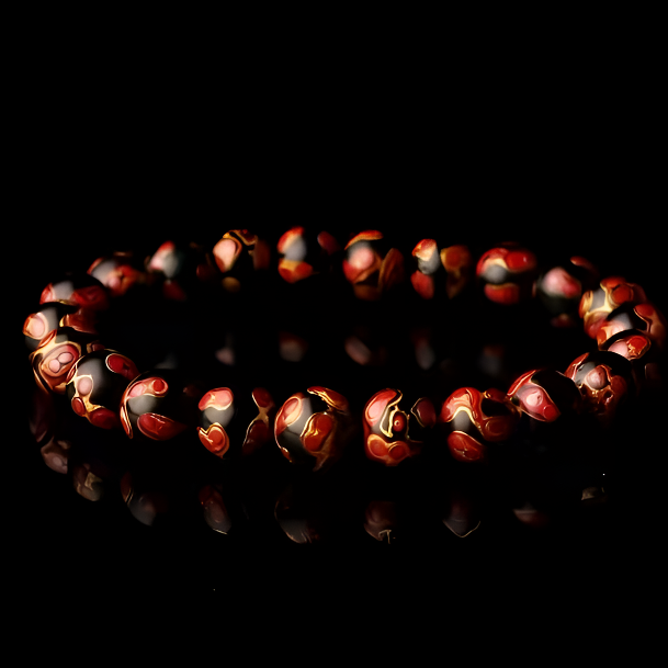 天然辰砂天然朱砂【纯手工】朱砂手串高含量 珐琅彩工艺赤玄珠 15