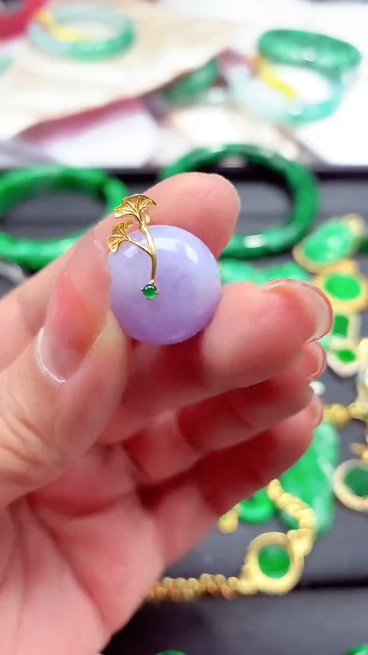 【闪购商品】翡翠颈饰18K金镶嵌颈饰