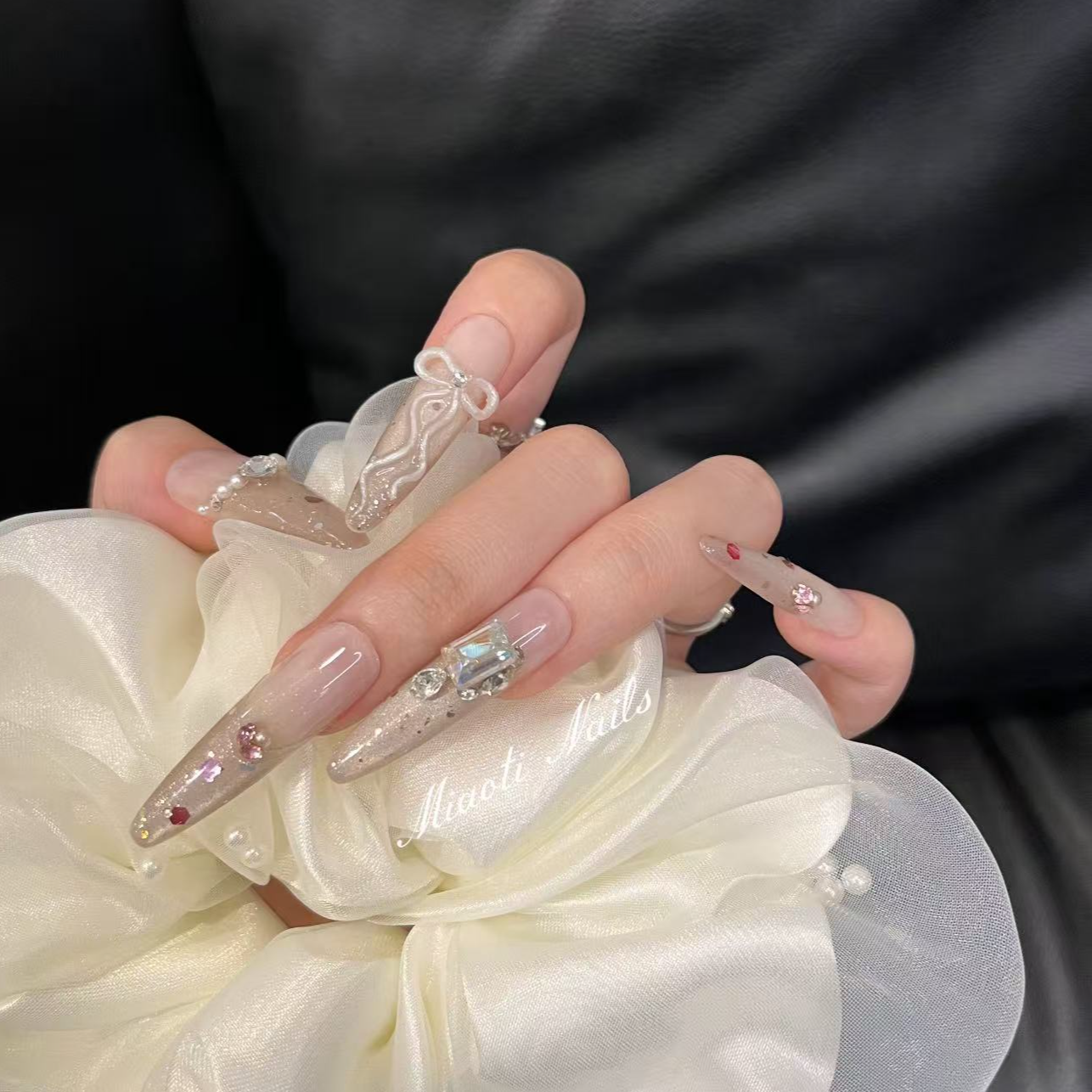 【新品 碎光拾梦】【9个甲型定制】猫哥 法式猫眼少女纯手工穿戴甲