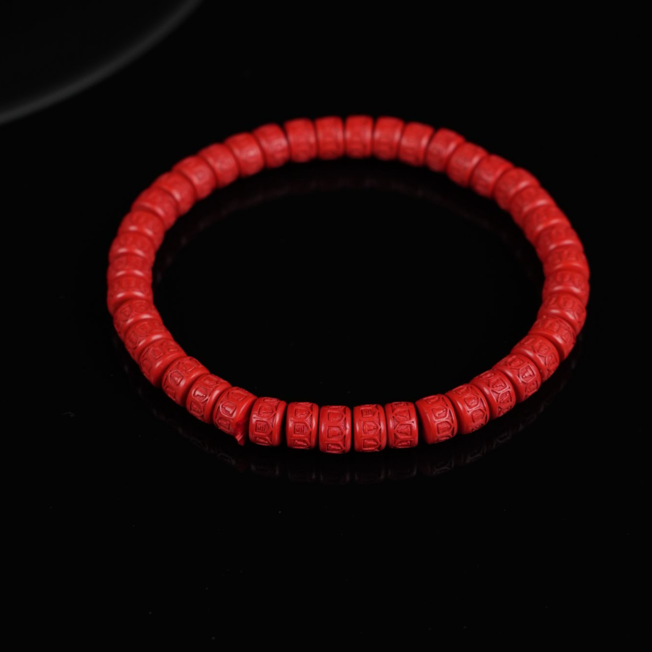 含辰砂工艺品【弥真九华】穿搭系列 · 天然朱砂直切手串