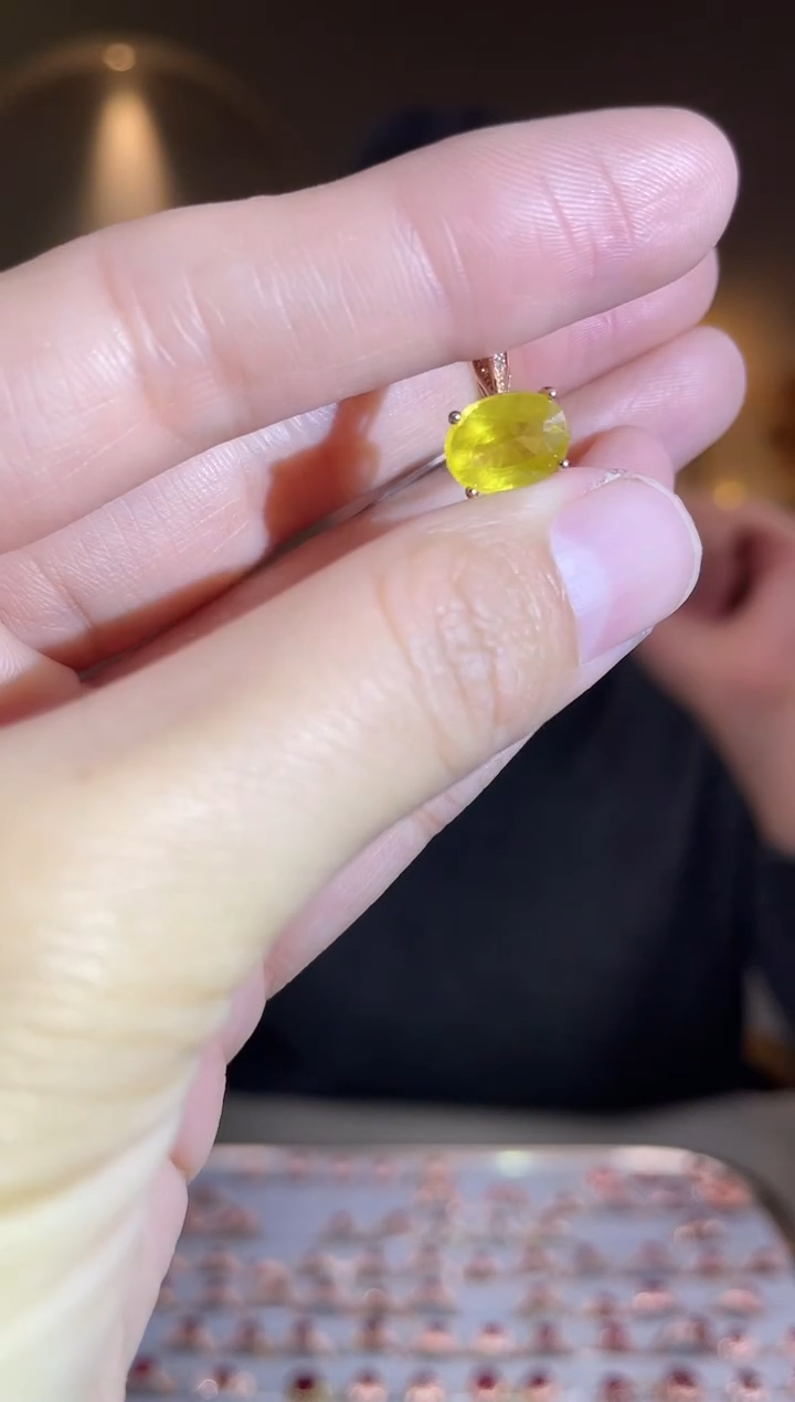 手饰彩色蓝宝石银S925镶嵌手饰