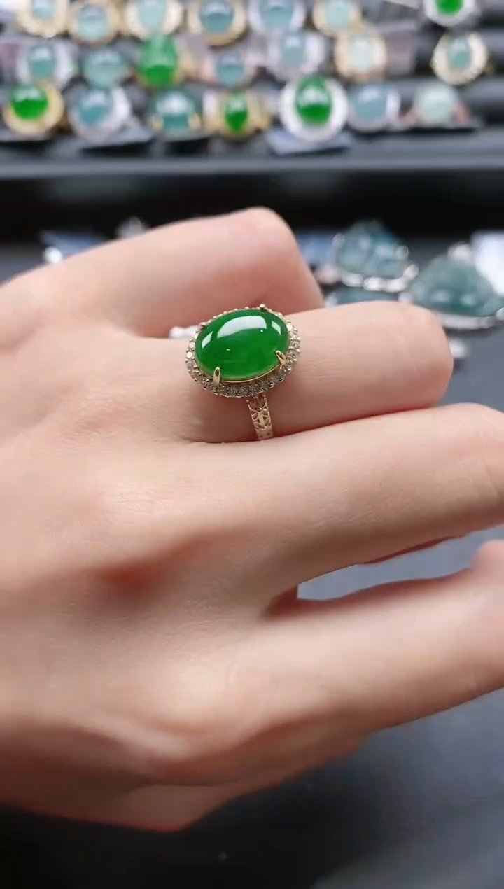 【闪购商品】翡翠戒指银S925镶嵌51151