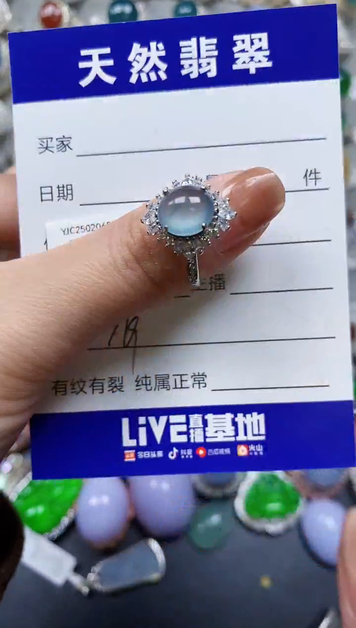 【闪购商品】翡翠戒指银S925镶嵌0319
