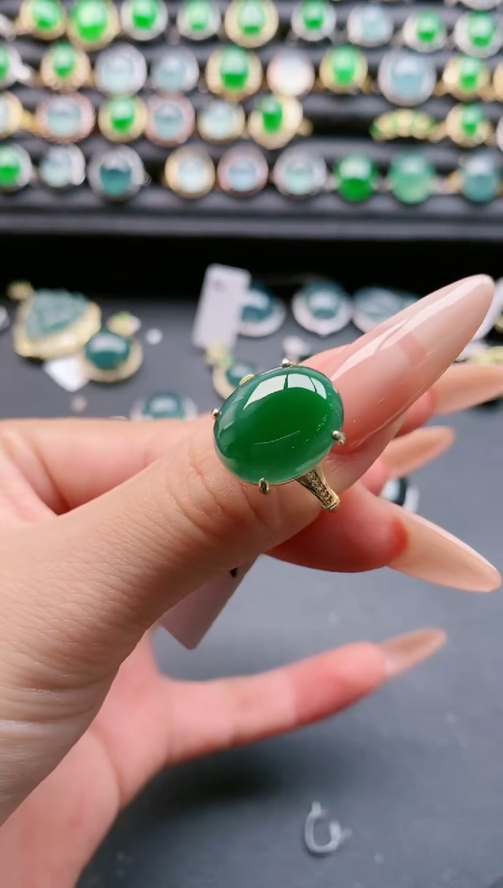 【闪购商品】翡翠戒指银S925镶嵌1111111
