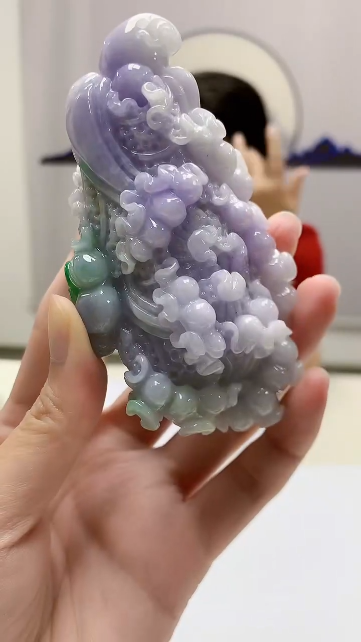 定制翡翠未镶嵌4902zm-毛货赠底座白菜159