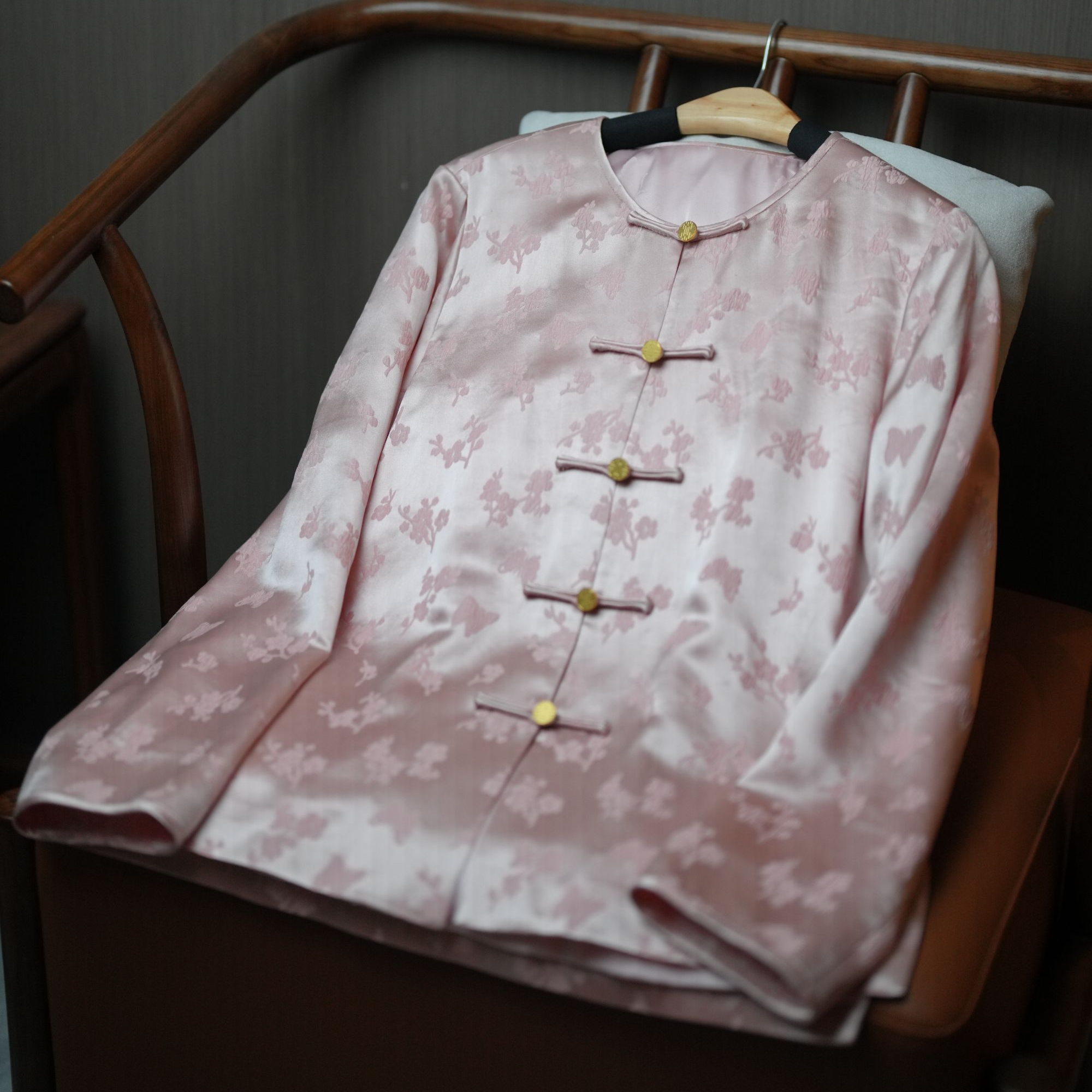 『镜中花』新中式桑蚕丝国风上衣DHWC6679