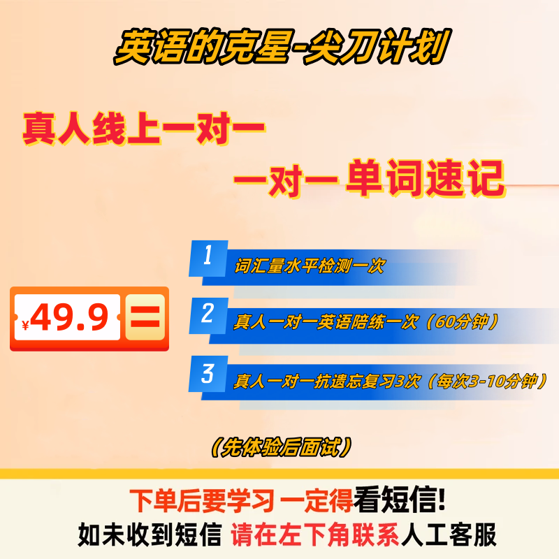 尖刀计划一对一英语单词高效提升特训营提升英语L