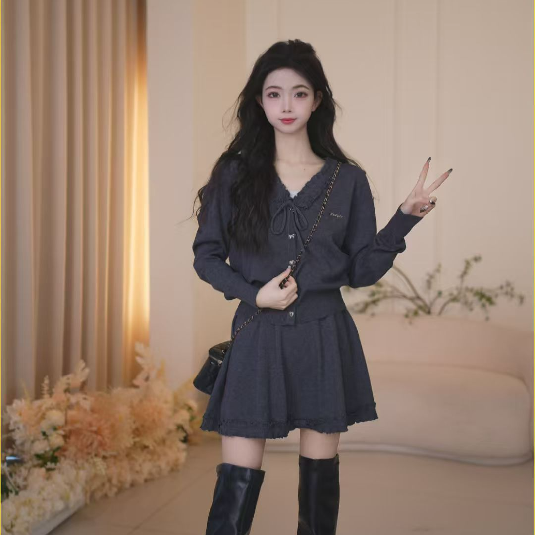 Basic House百家好灰色韩版气质百搭时尚套装B1385B5E8D2