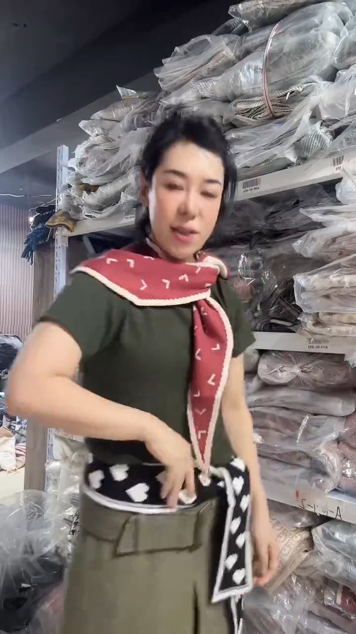 亚麻芳姐围巾福利035