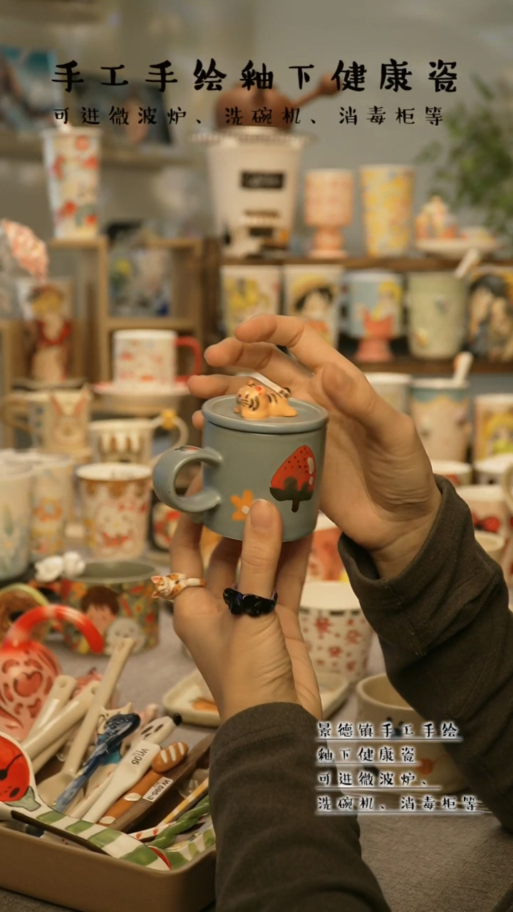 【闪购商品】杯陶瓷景德镇高温釉下彩@W650-7